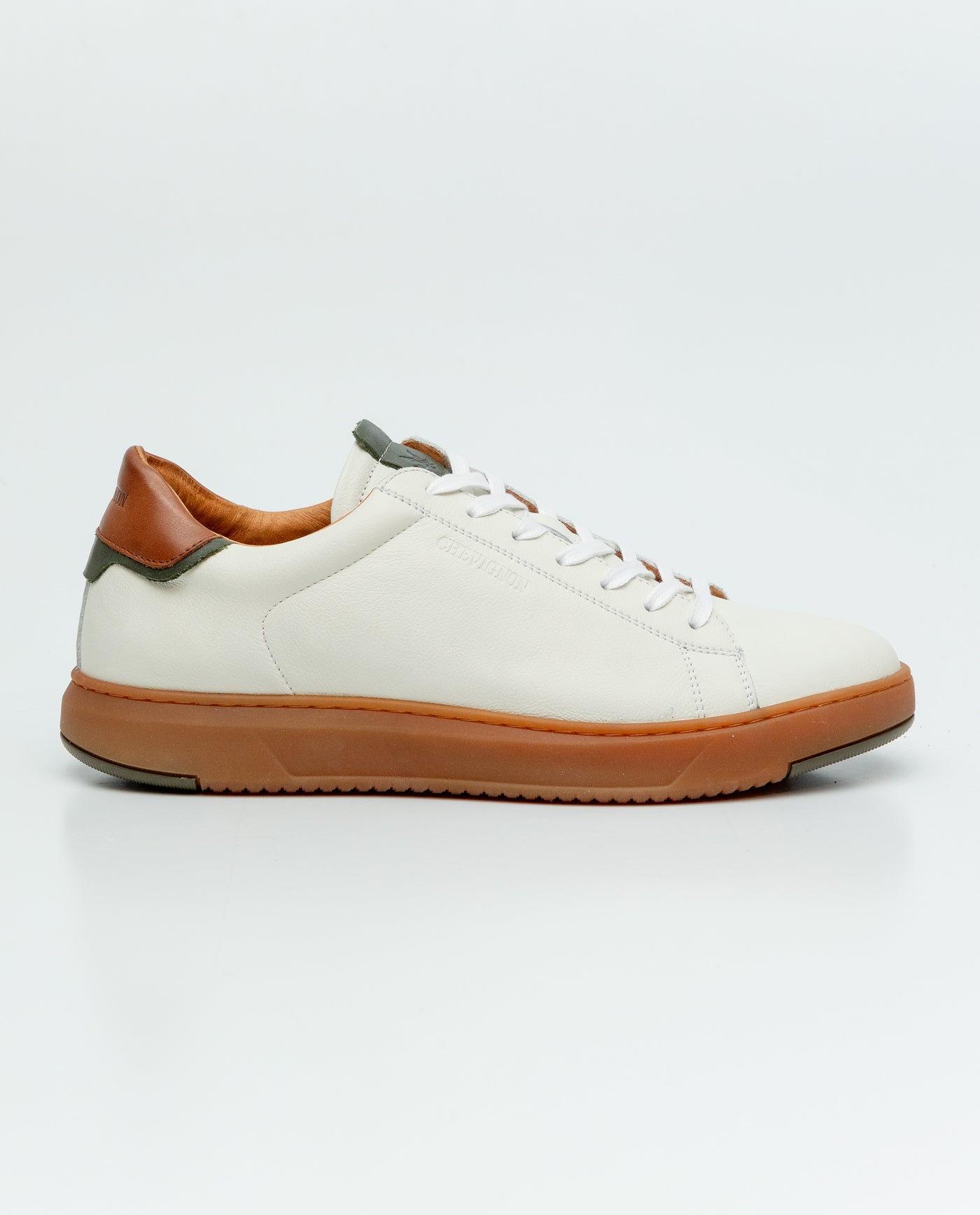 Men's Casual Leather Sneakers - White 069F015 - 2