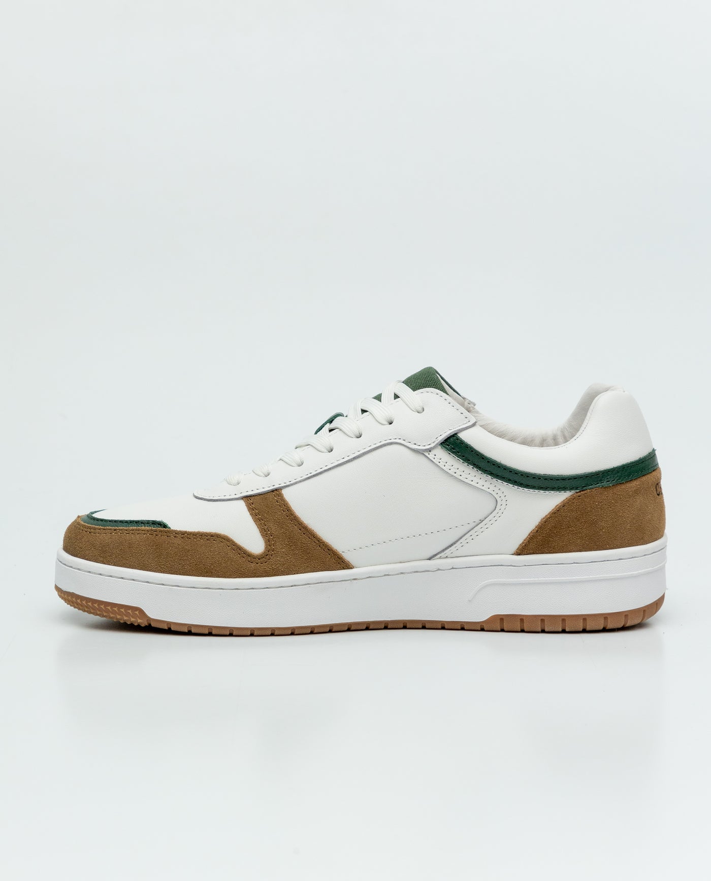 Leather Basketball-Style Sneakers for Men - White 63_069F016_BLA110601_5