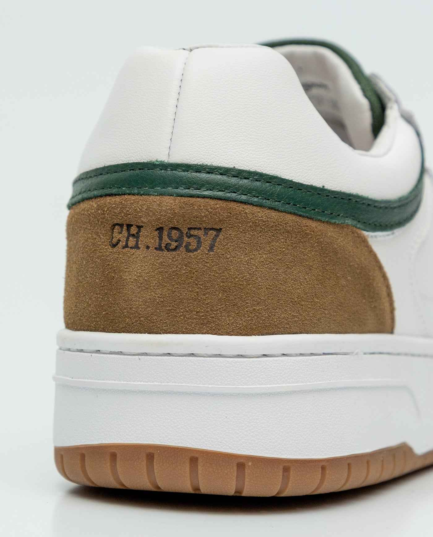 Leather Basketball-Style Sneakers for Men - White 63_069F016_BLA110601_8