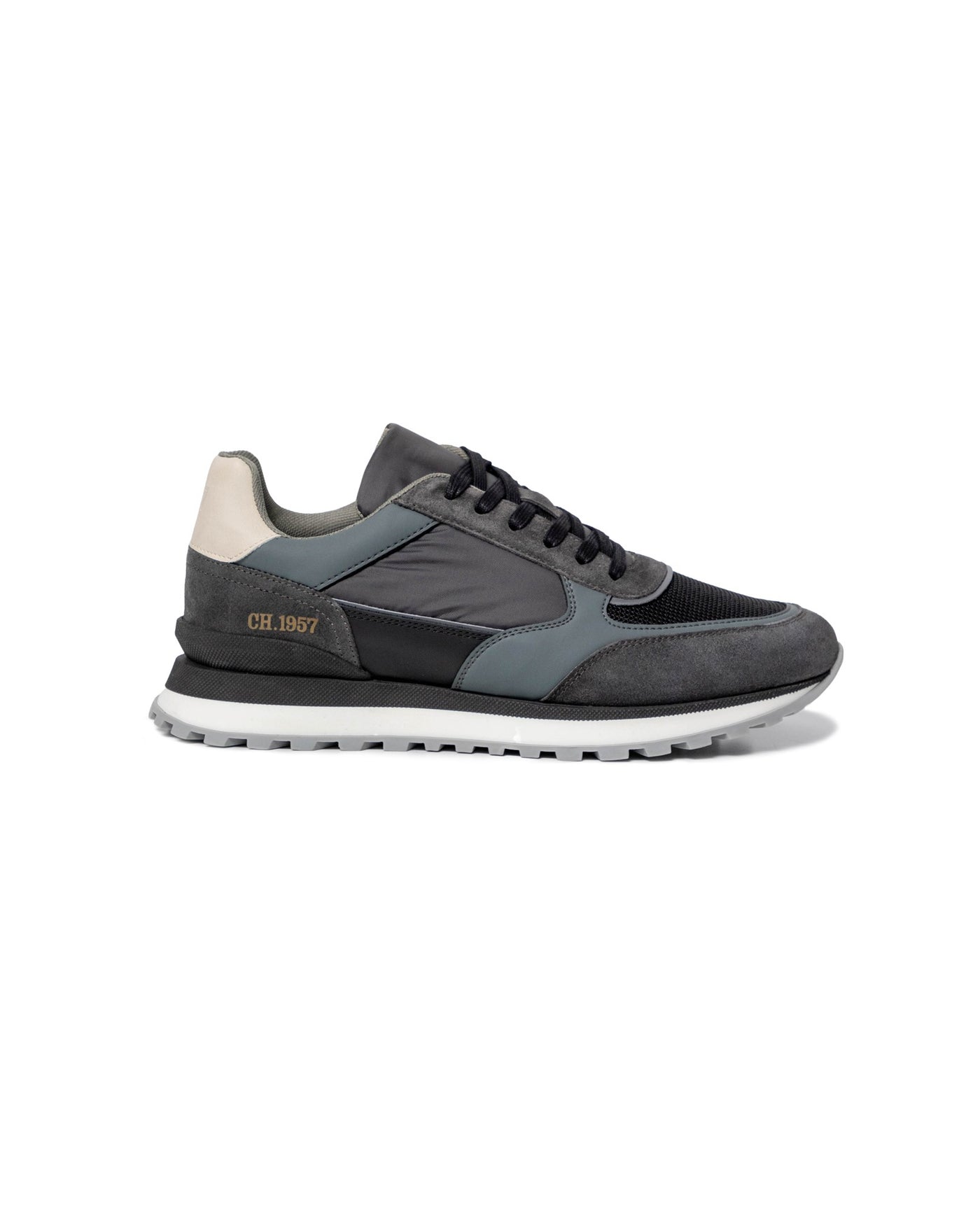 Men's Tone-on-Tone Tricolor Spoiler Runner Sneakers 63_069G007_NEG194007_3
