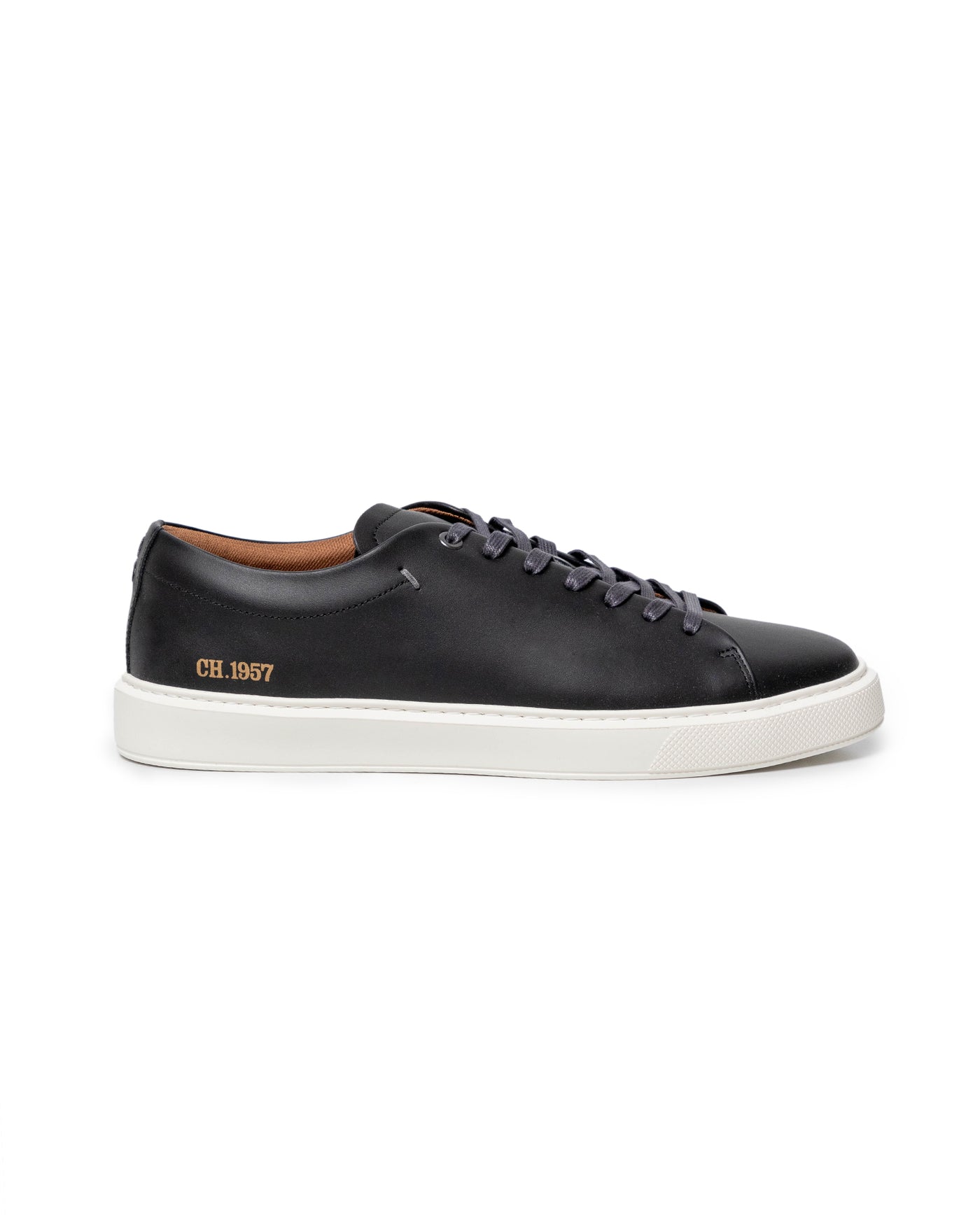 Men's Smooth Aniline Leather Sneakers 63_069G013_NEG194007_5