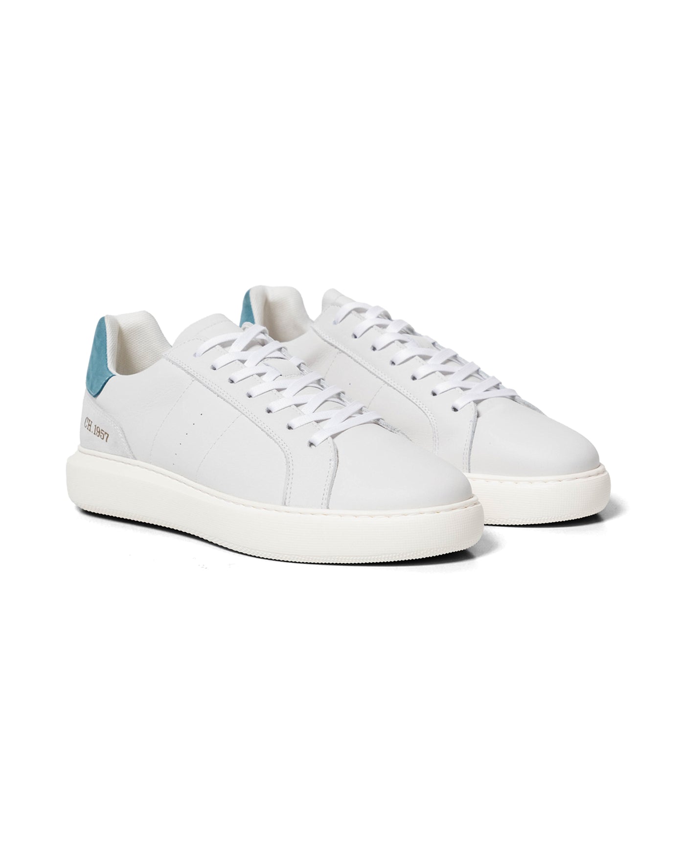 Men's Textured Sole Chunky Leather Sneakers 63_069G021_GRI154101_0