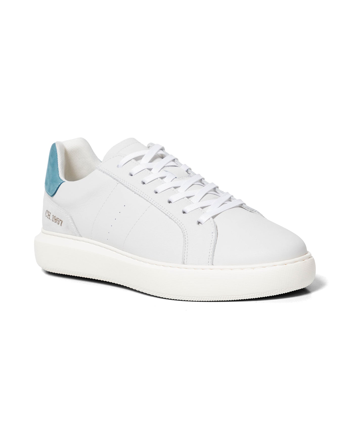 Men's Textured Sole Chunky Leather Sneakers 63_069G021_GRI154101_3