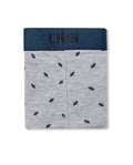 Men's Boxer Soft Cotton Blend Kayak Micro Graphics Contrast Chevignon - Gray