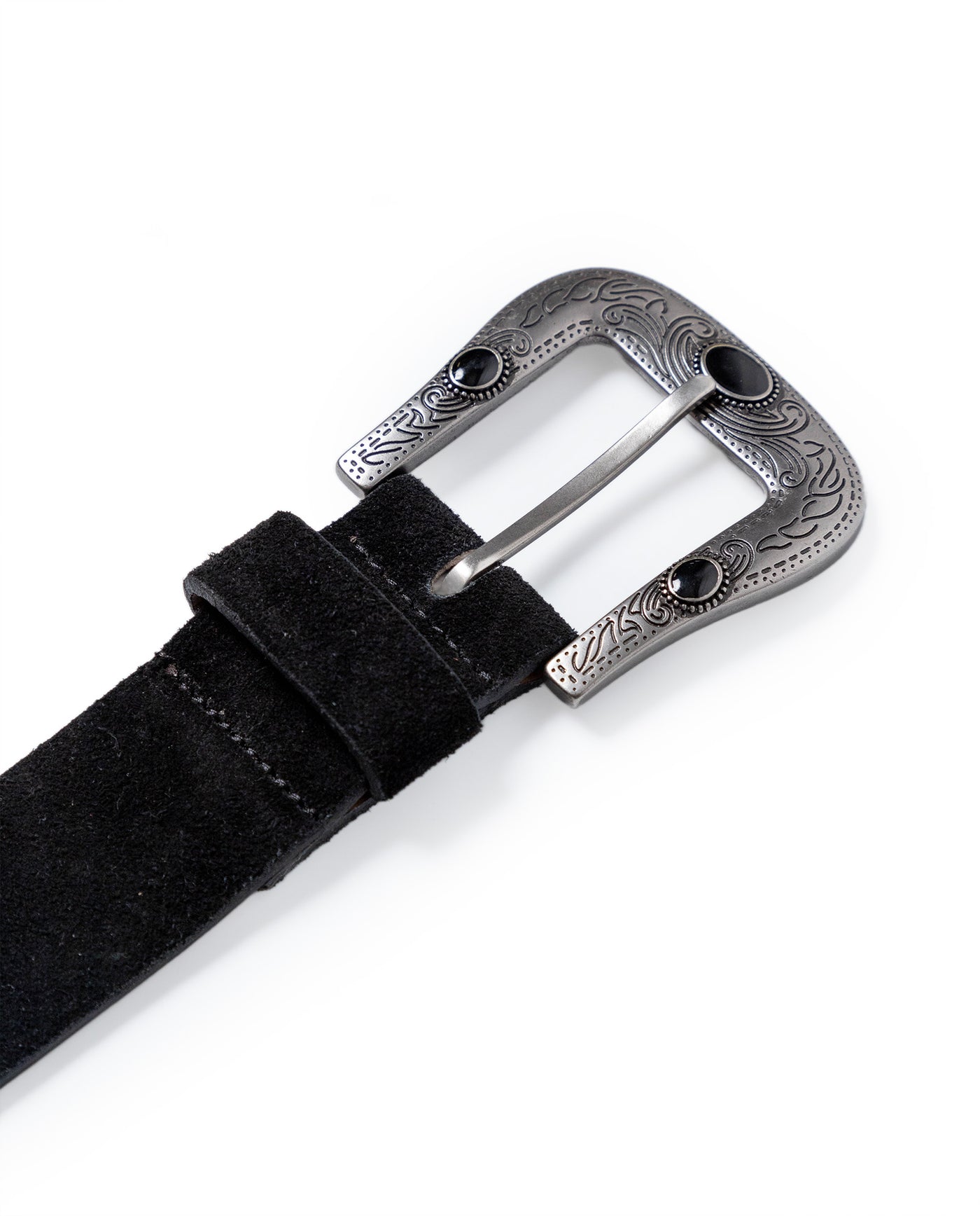 Womens Belt Split Cowhide Leather 100% XL Western Buckle - Black 63_211H003_NEG194007_3