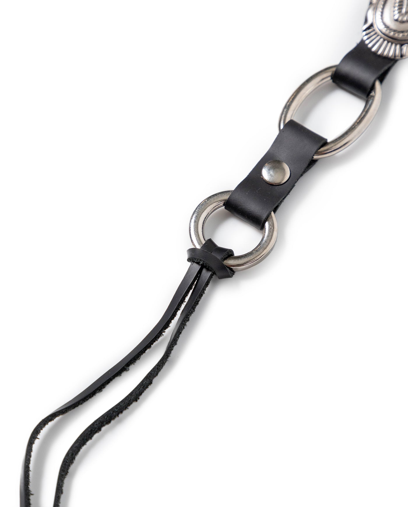 Women's Western Concho Chain Link Thin Leather Belt 219G006 - 2