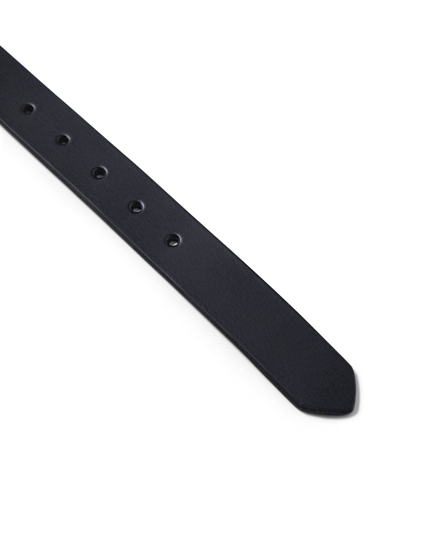 Women's Slim Leather Belt - Black - 3