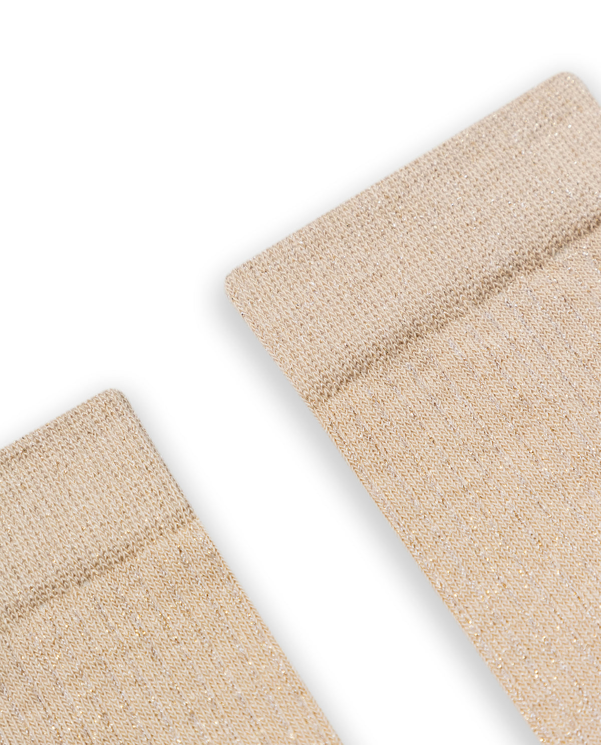 Womens Socks Mid Calf Cotton Elastane Mini Channel Lurex - Khaki 63_251H004_CAQ150309_4