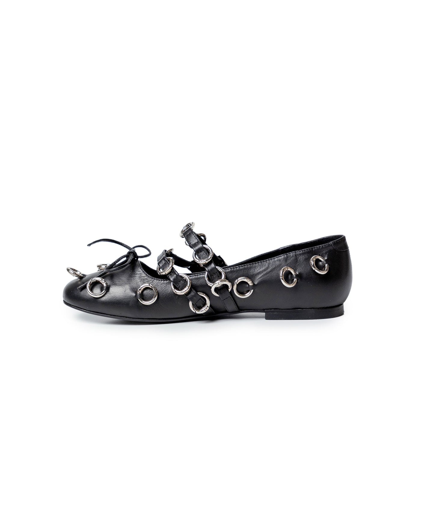 Womens Cowhide Leather Adjustable Strap Shoes - Special Collection - Black 63_264H202_NEG194007_5