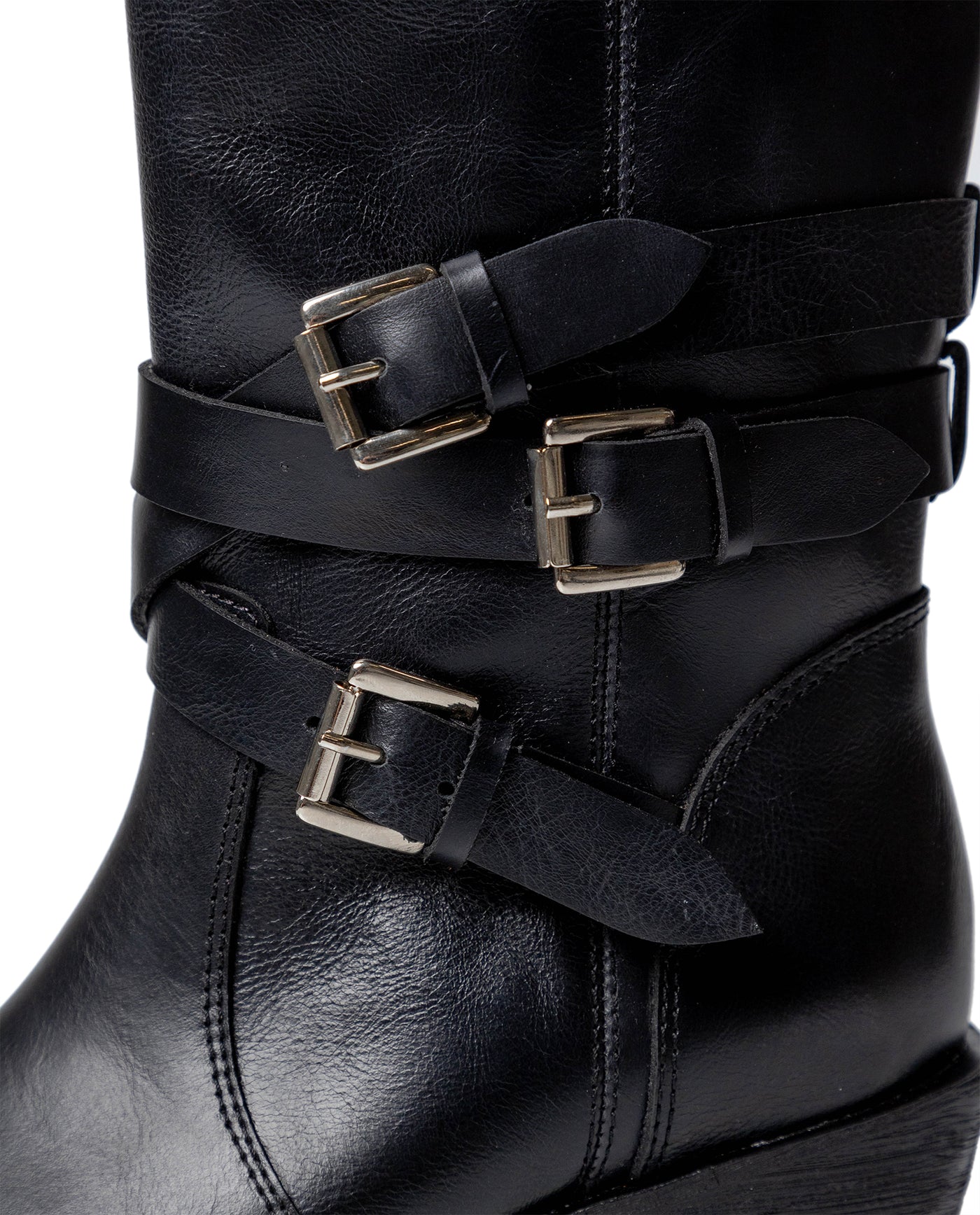 Womens Cowhide Leather Structured Shoes - Special Collection - Black 63_264H203_NEG194007_6