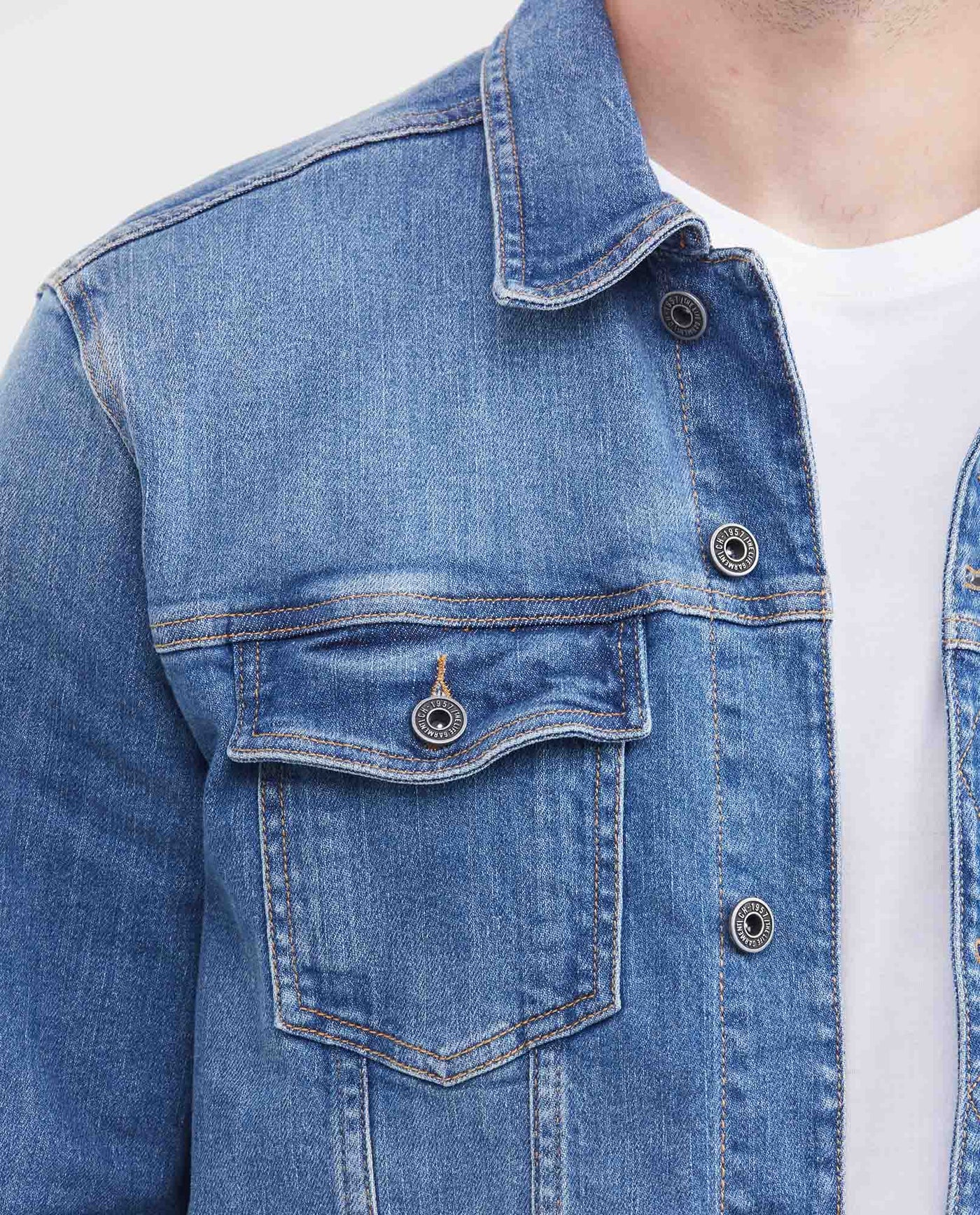 Men's Denim Trucker Jacket - Blue 63_320F001_AZU184140_4