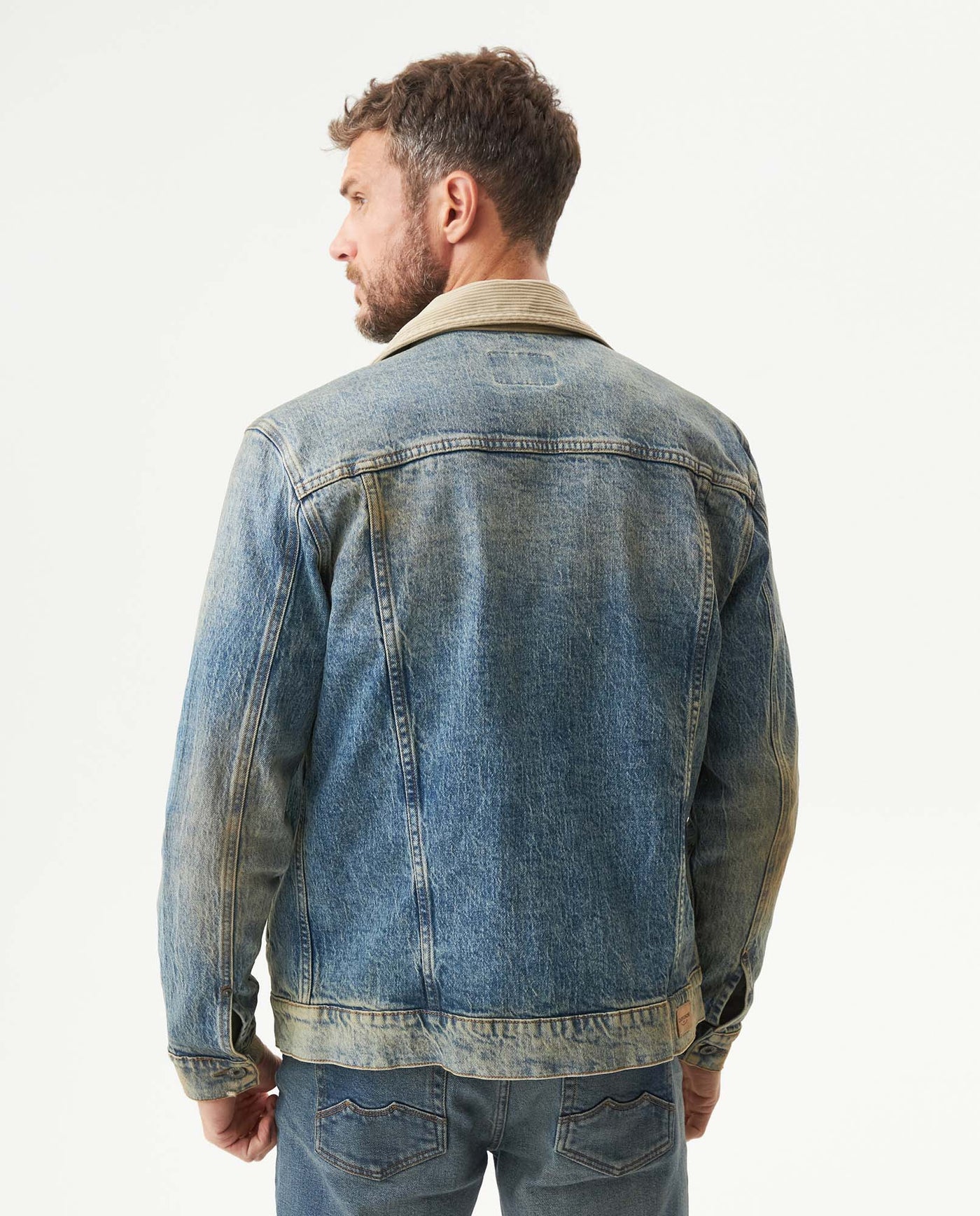 Men's Classic Trucker Denim Jacket in Cotton, Navigator 329G000 - 5