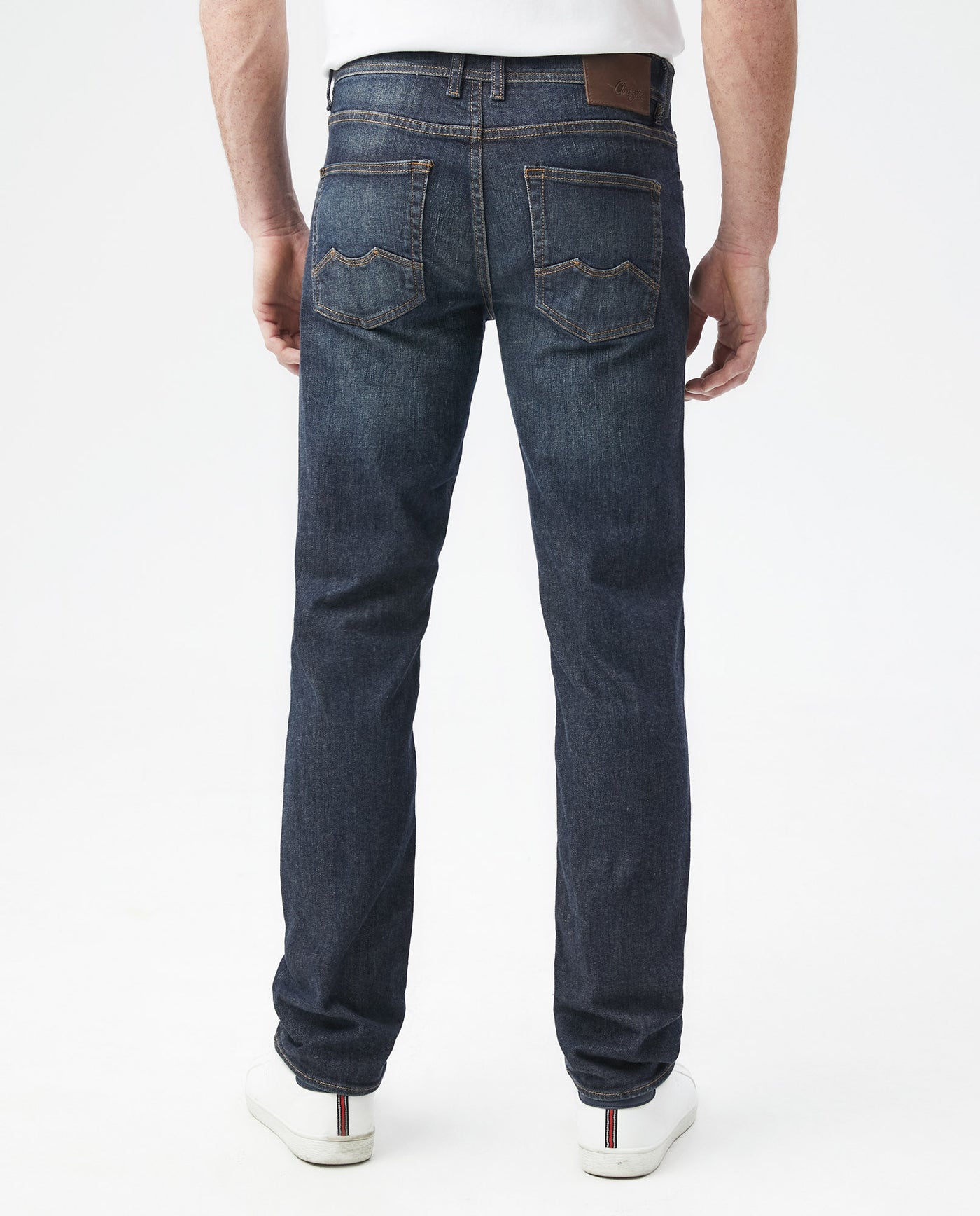 Men's Denim Straight Fit-Jeans, Dark Wash - 4