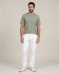Men´s White Straight Jeans - Raw