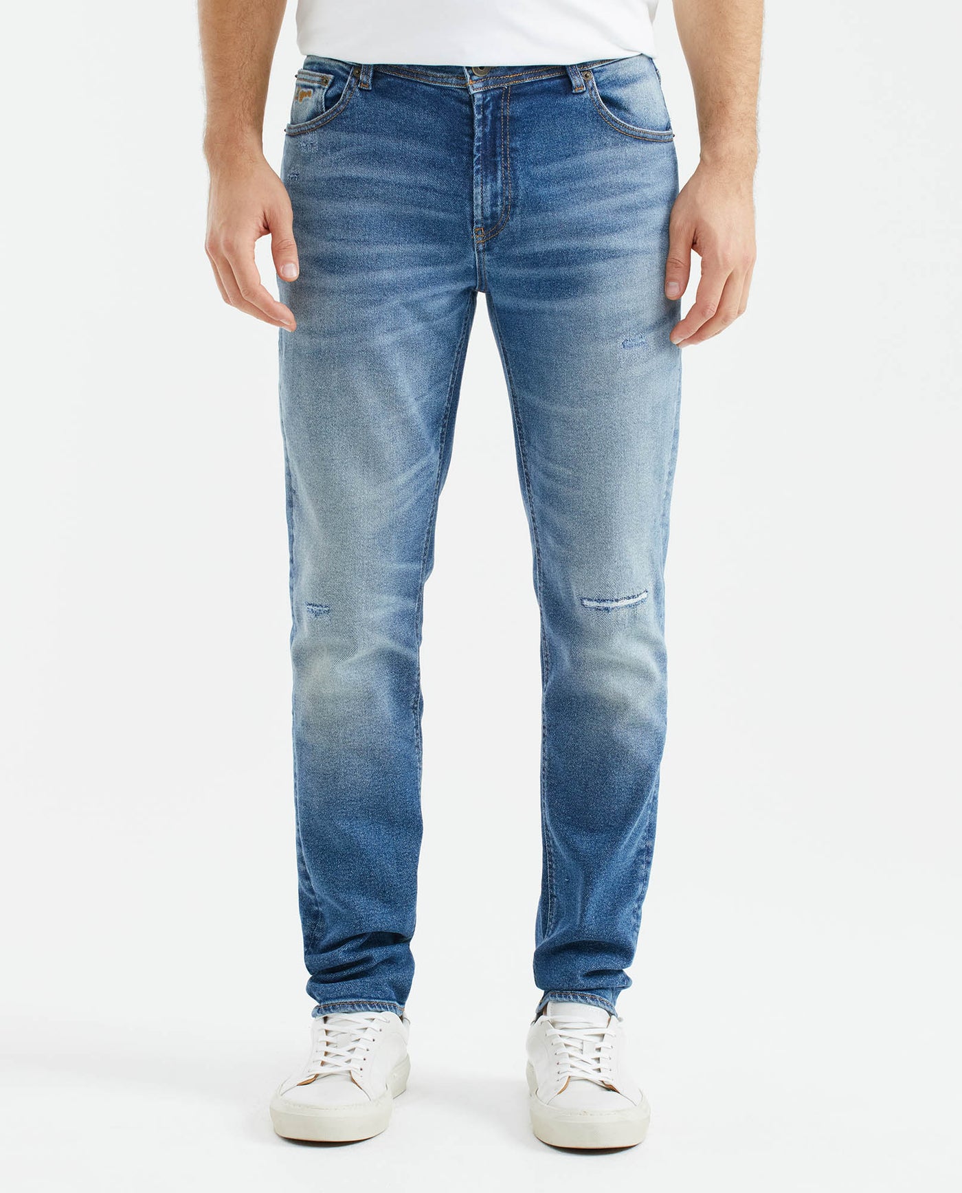 Men's Morrison Jeans Straight Bootcut Medium Wash Heel PIW Recycled Blend - 1
