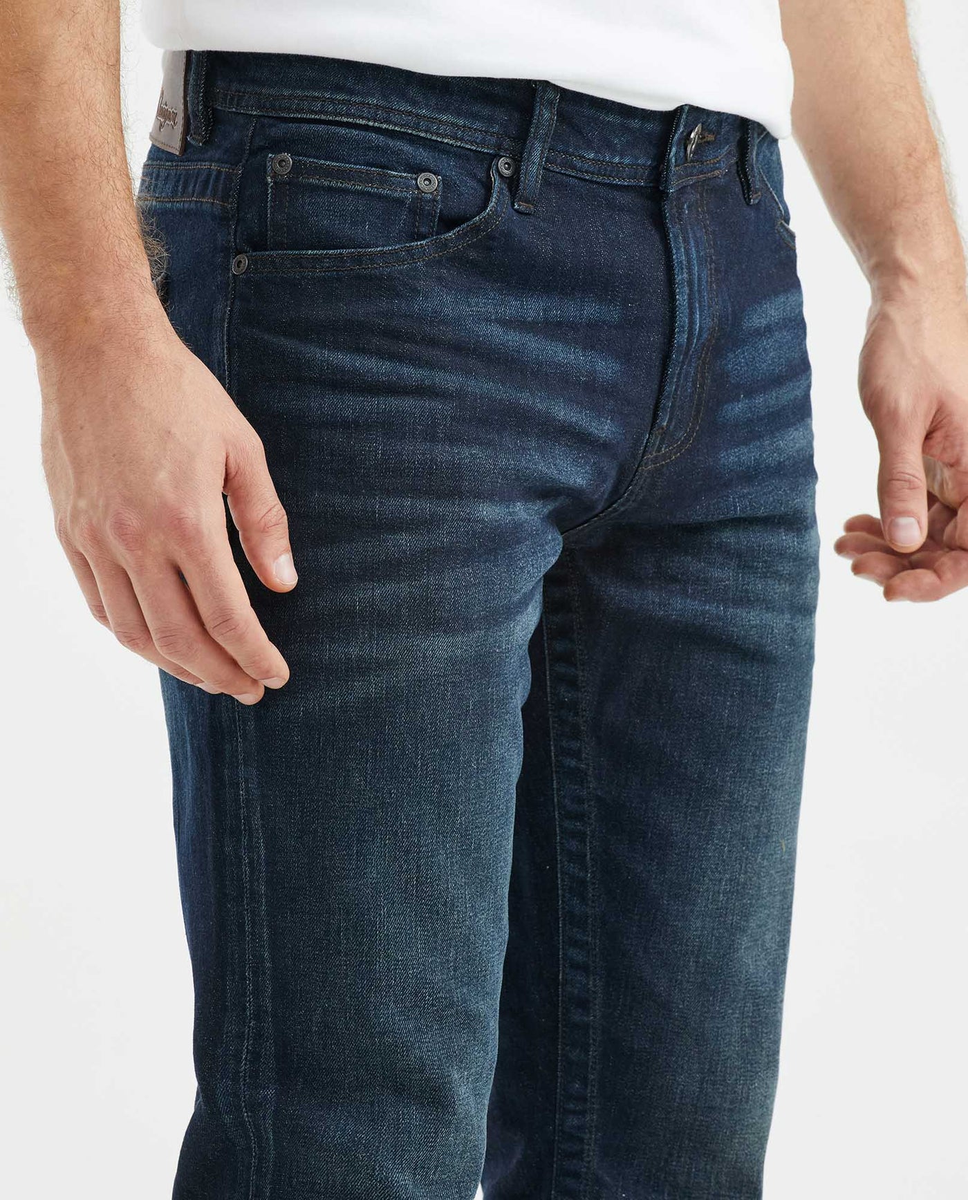 Men's Famous Jeans Slim Fit Ultra Dark Subtle Distressing 331F011 - 3