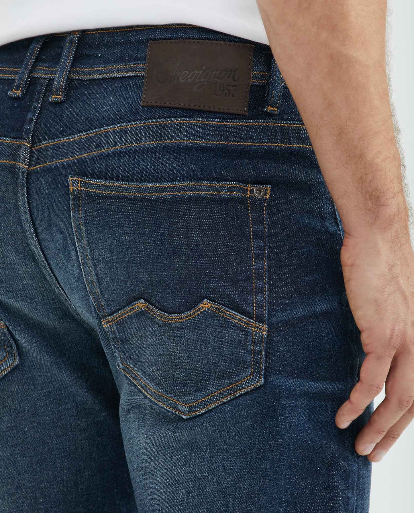 Men's Slim Fit Jeans, Famous, Slim Boot - Ultra Dark - Blue - 5