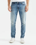Men's Famous Jeans Slim Fit Medium Wash Subtle Distressing