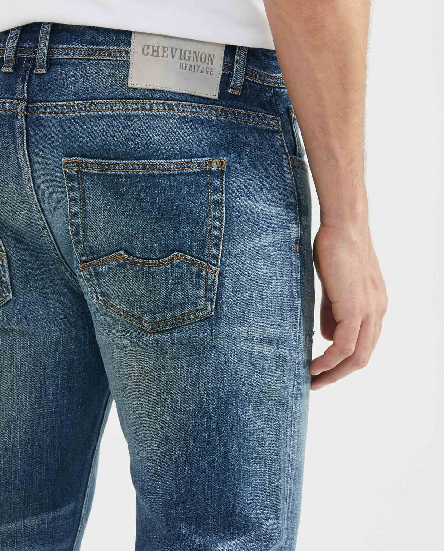 Men's Jeans Super Slim Fit, Rider, Super Slim Boot - Heritage Medium Blue Oiled Effect - Blue - 5