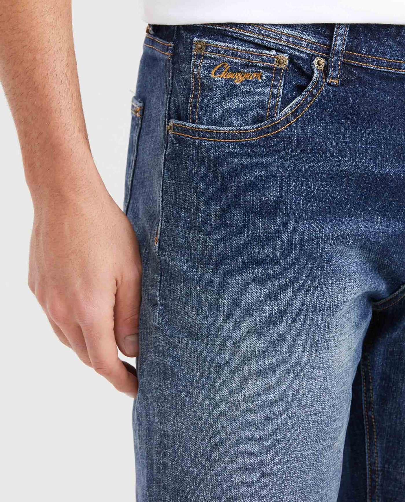 Men's Morrison Jeans Straight Fit Medium Wash Grid 331G010 - 2