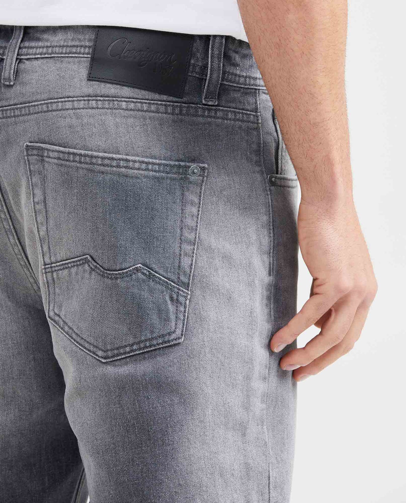 Men's Morrison Jeans Straight Bootcut Gray Linen-Cotton Blend Sustainable 331G012 - 5