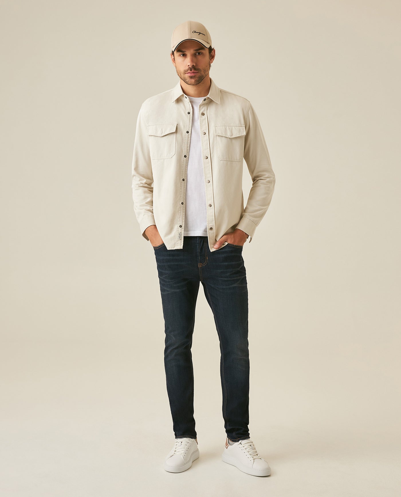 Mens Jeans Skinny Fit Low Rise Ultra Dark Wash Skinflex Tencel Coolmax Elastane Performance 3 Button Fly - Blue 63_331H030_AZU193924_4