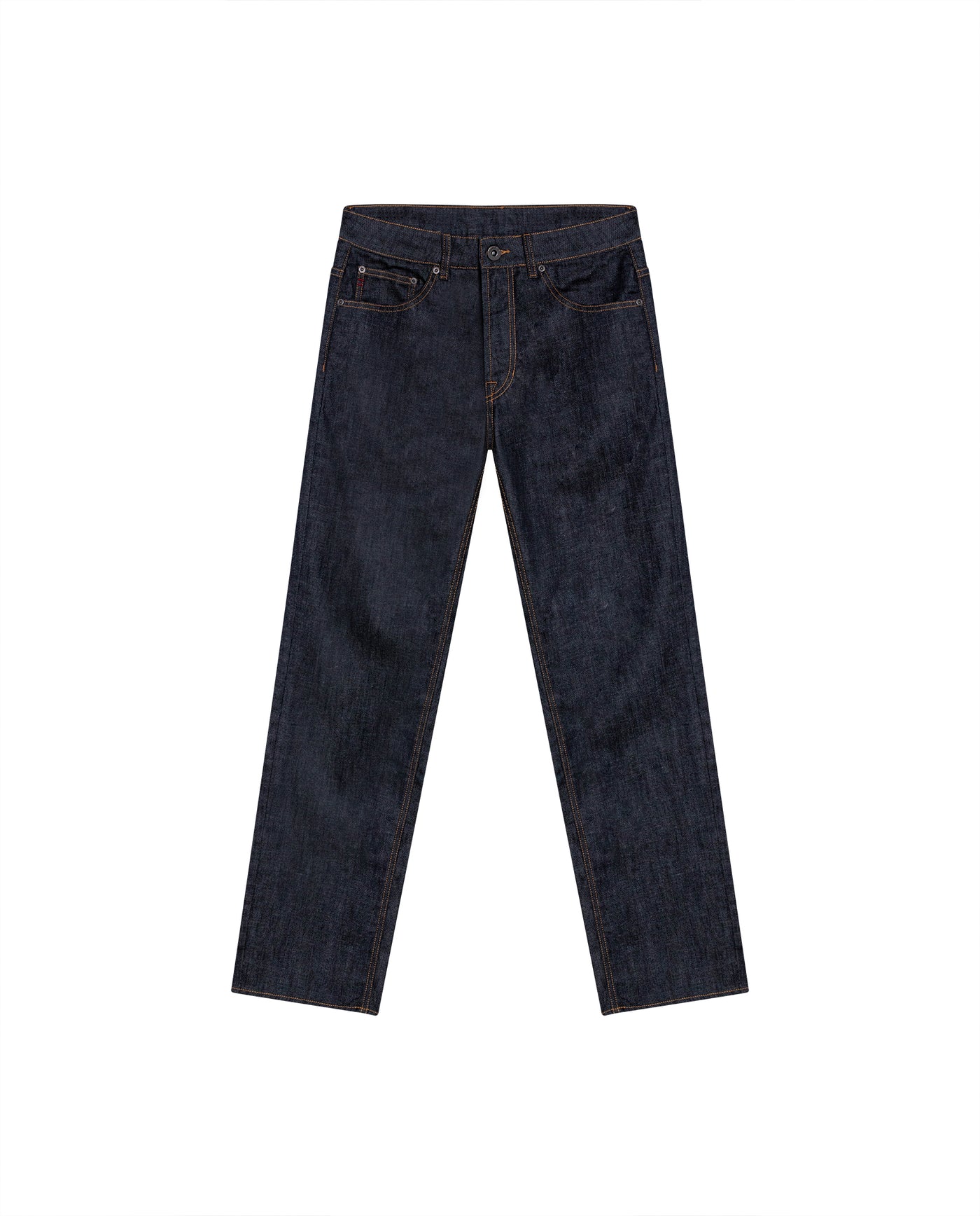 Mens Jeans Straight Fit High Rise Ultra Dark Wash Recycled Cotton Viscose Polyester Elastane Clean - Blue 63_331H142_AZU193924_3