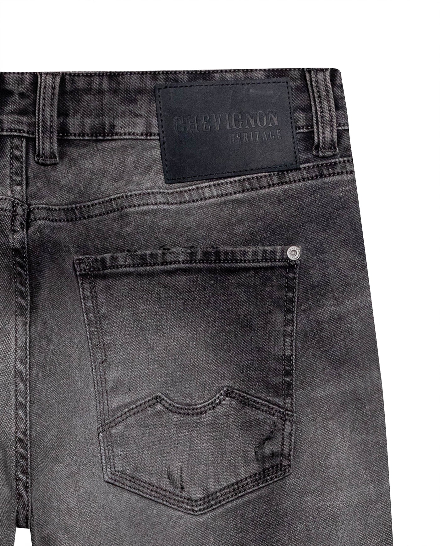 Mens Heritage Jeans Slim Fit Mid Rise Gray Wash Comfort Fabric Trucker Set Embroidered Logo - Gray 63_331H451_GRI194305_8