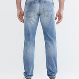 SLIM FIT MID-RISE JEANS IN LIGHT WASH