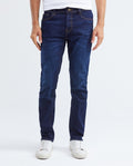 Men's Famous Jeans Slim Fit Dark Wash Double Recycled Blend Subtle Vintage