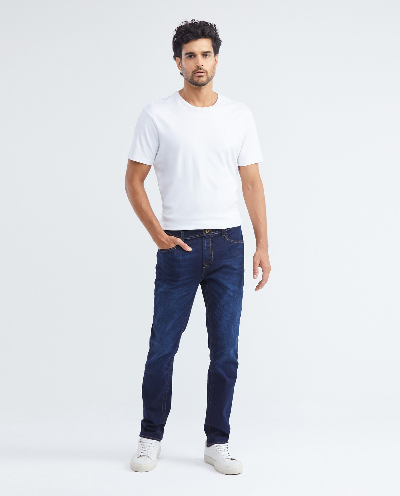Men's Famous Jeans Slim Fit Dark Wash Double Recycled Blend Subtle Vintage 332F021 - 2