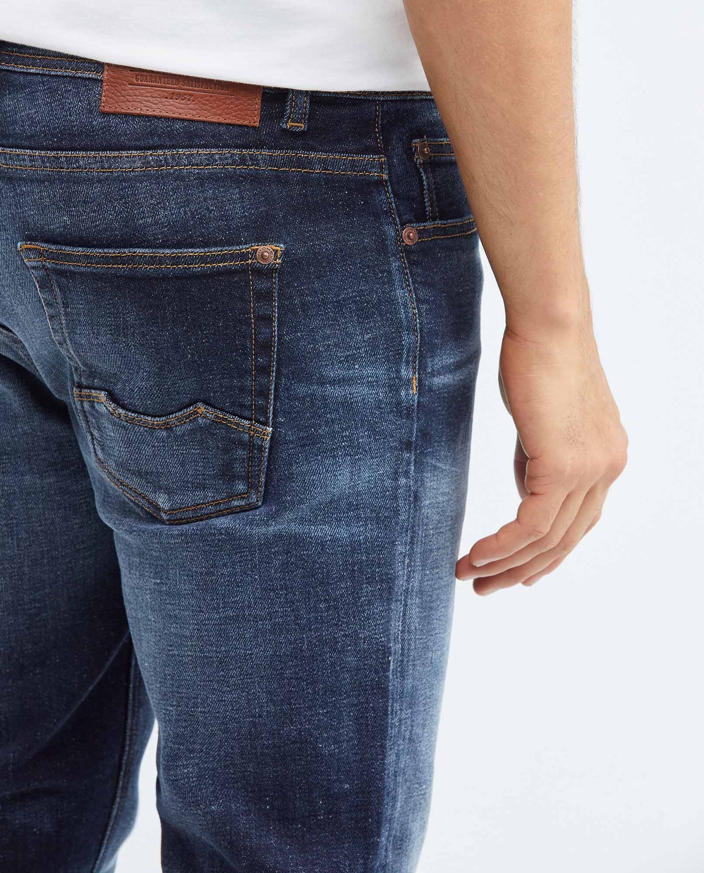 Men's Jeans Super Slim Fit, Rider, Super Slim Boot - Dark Vintage Blue Japanese Denim - Blue - 6