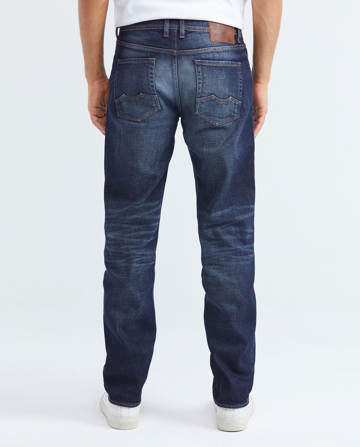 Men's Morrison Heritage Jeans Straight Bootcut Ultra Dark Heel Extended Distressing 332F454 - 5