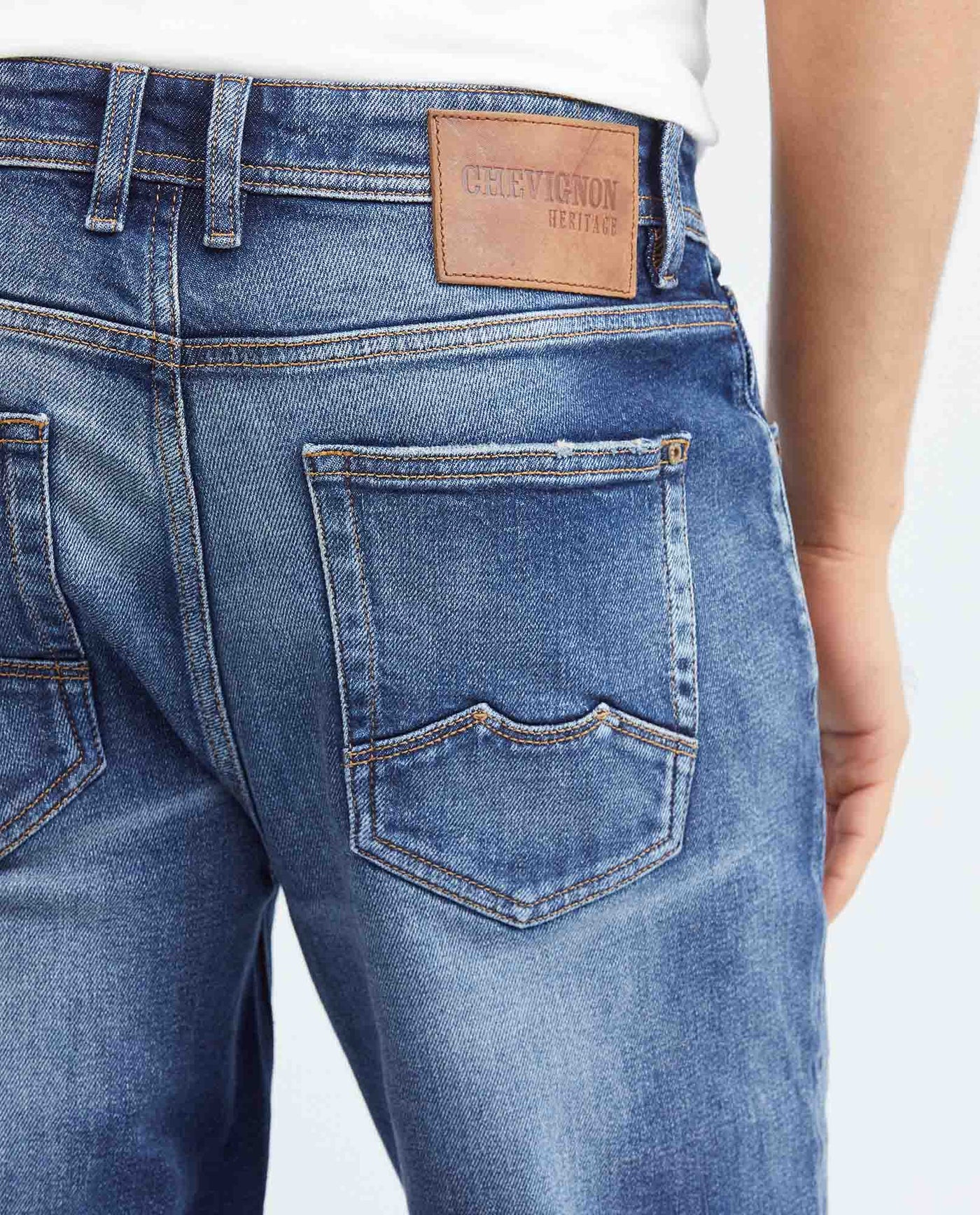 Men's Morrison Heritage Jeans Straight Bootcut Dark Wash Extended Distressing 332F455 - 5