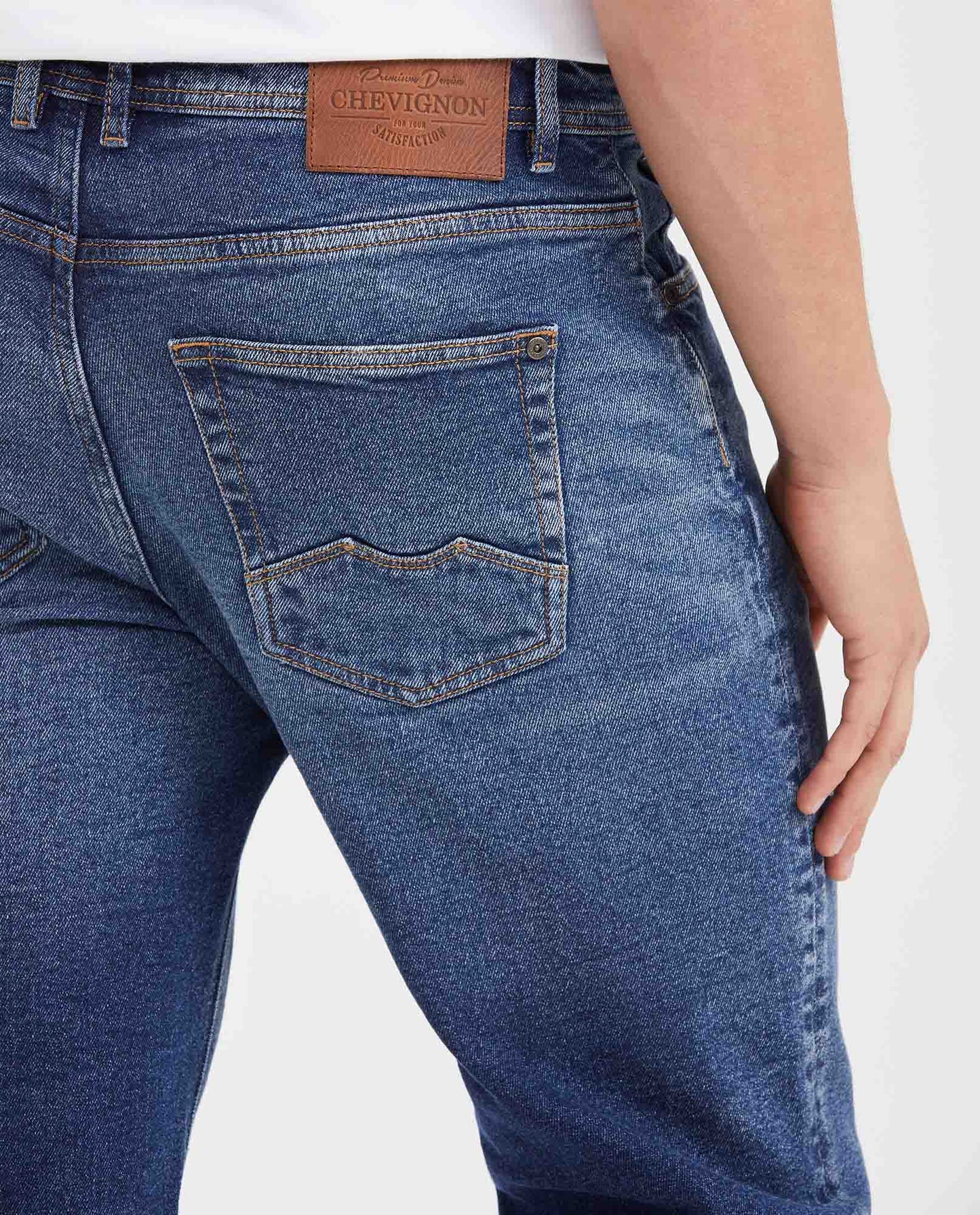 Men's Jeans Relaxed Fit High Waist Boot Cut Dark Vintage Wash - Blue - 5