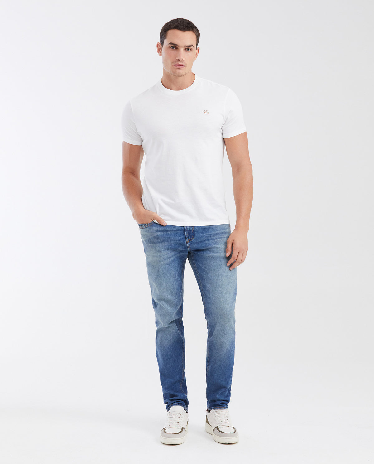 Men's Jeans Straight Fit Boot Cut - Medium Blue 63_332G004_AZU184140_3