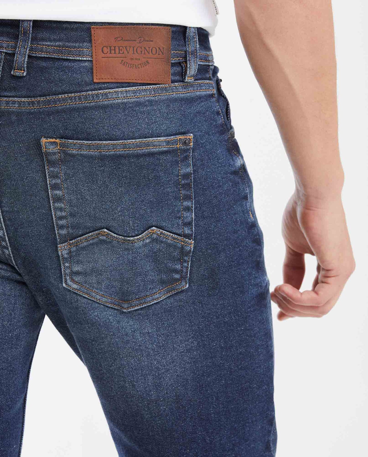 Men's Dark Slim Boot Mid - Rise Straight Fit Jeans - Blue - 6