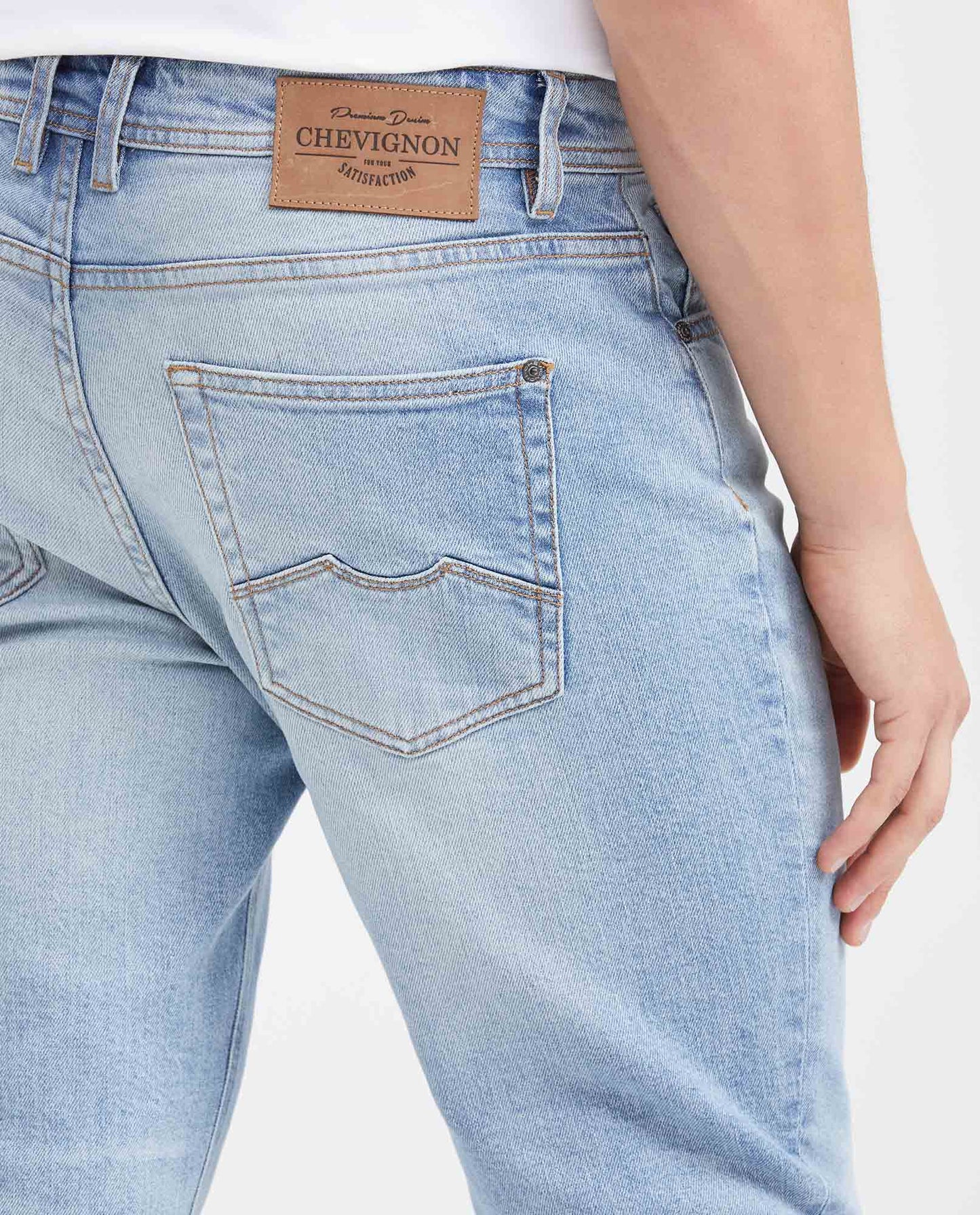 Men's Jeans Straight Fit Mid Rise Slim Leg Light Blue - Blue - 5