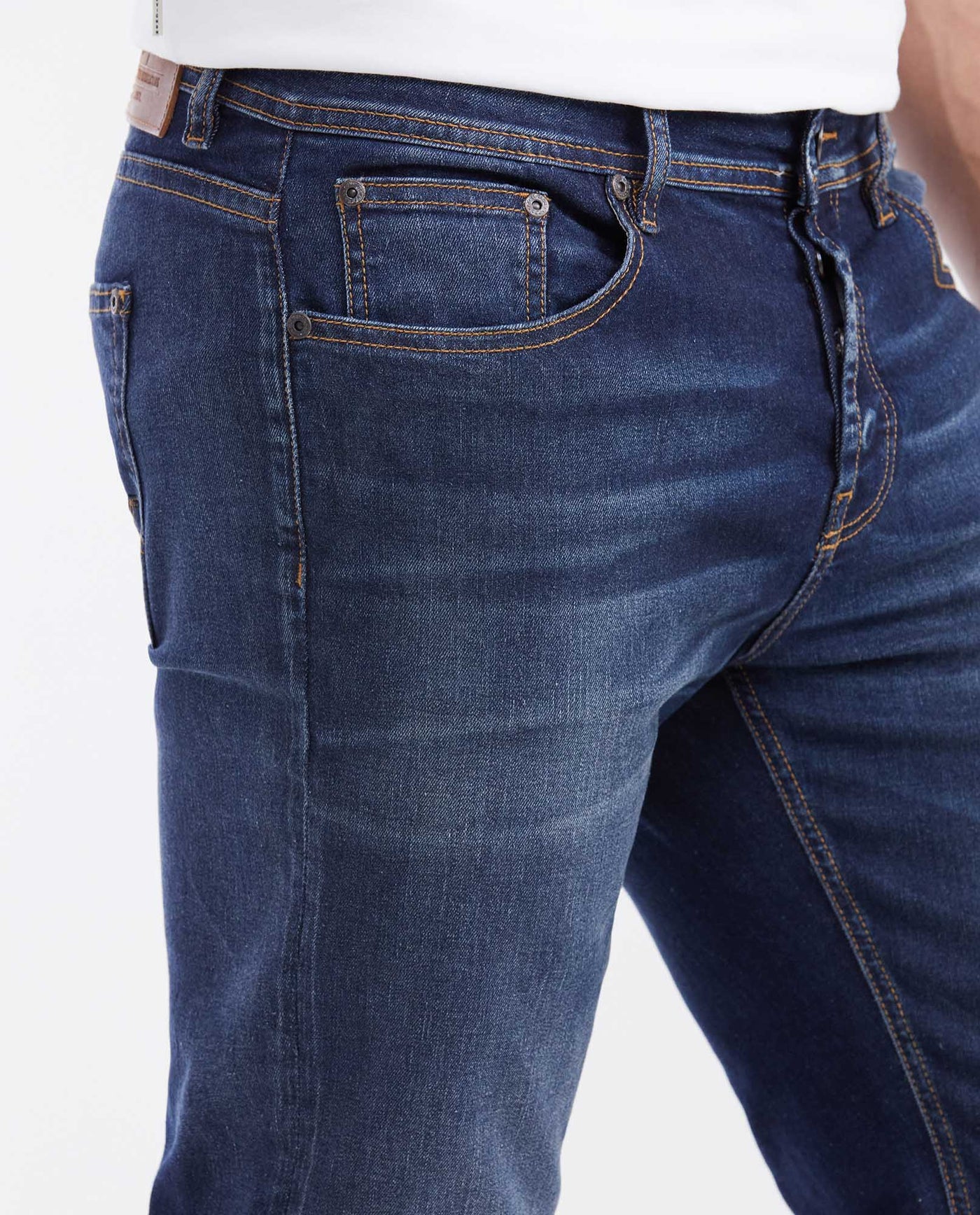 Men's Rider Skinny Fit Jeans, Stretch - Dark Wash 332G018 - 3