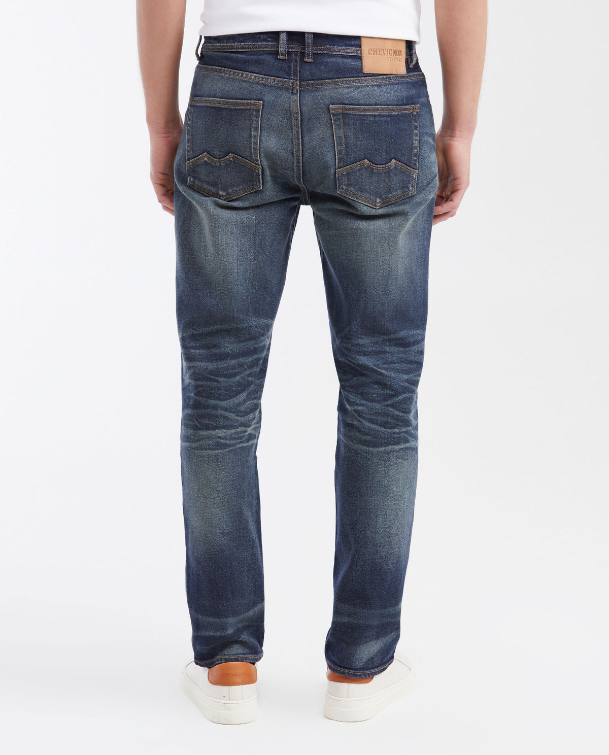 Men's Jeans Straight Fit Boot Cut - Dark Blue Vintage Wash 63_332G451_AZU194052_6