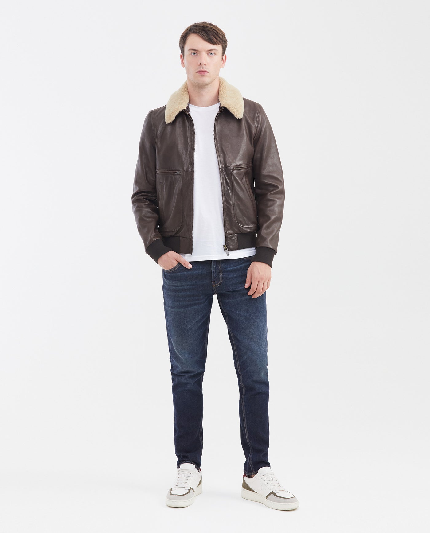 Men's Jeans, Skinny Fit - Dark Blue 332G454 - 2
