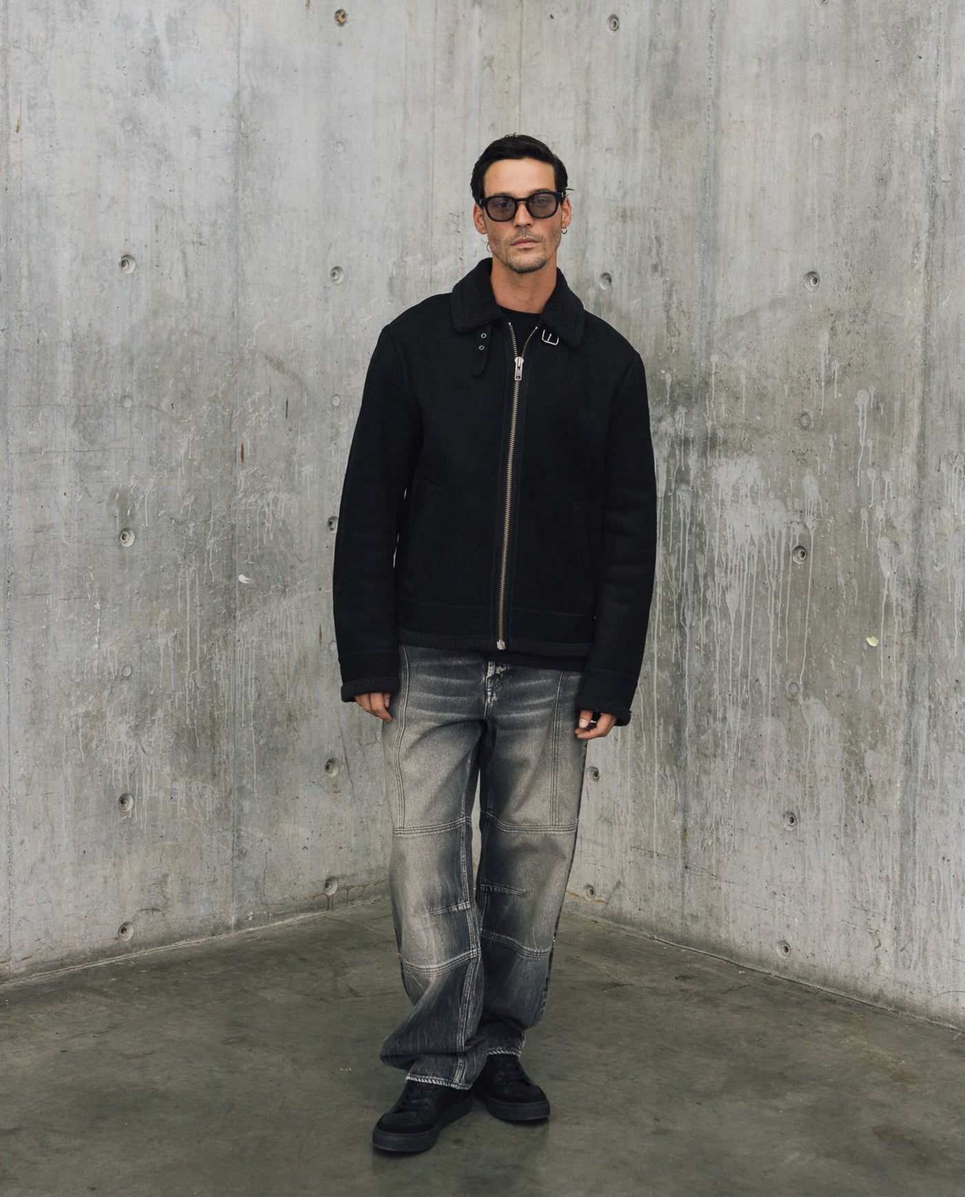 Mens Relaxed Fit Gray Jeans - Special Collection - Gray 63_332H201_GRI194305_0