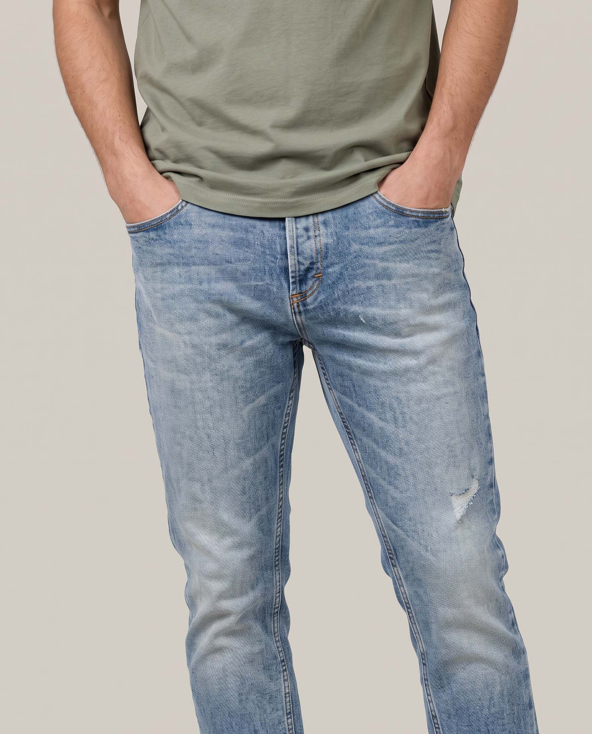 Men´s Distressed Slim Jeans - Blue 63_335H011_AZU184140_3