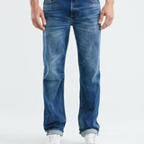 RELAXED FIT HIGH-RISE JEANS IN DARK WASH