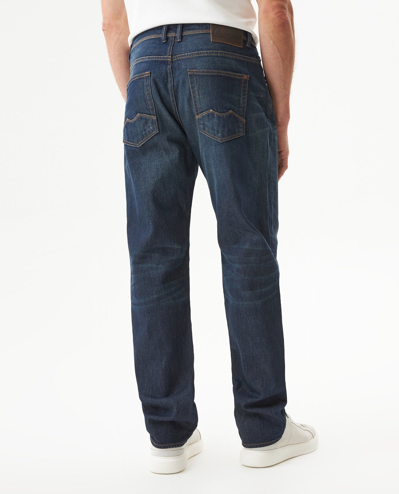 Men's Revenge Relaxed Fit Dark Wash Jeans in Cotton Stretch Blend Coastline 63_339G002_AZU194052_6
