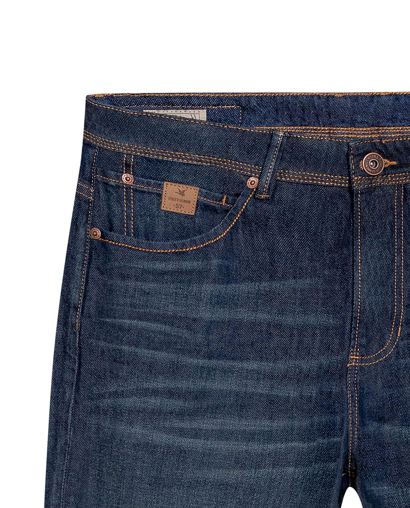 Men's Revenge Relaxed Fit Dark Wash Jeans in Cotton Stretch Blend Coastline 63_339G002_AZU194052_8