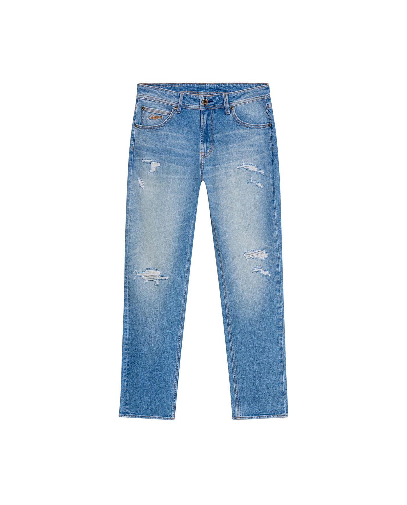 Men's Morrison Slim Light Wash Jeans in Cotton Stretch Blend, Moorings 339G004 - 2