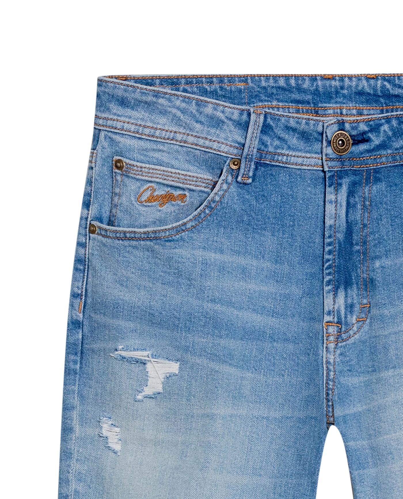Men's Morrison Slim Light Wash Jeans in Cotton Stretch Blend, Moorings 339G004 - 7