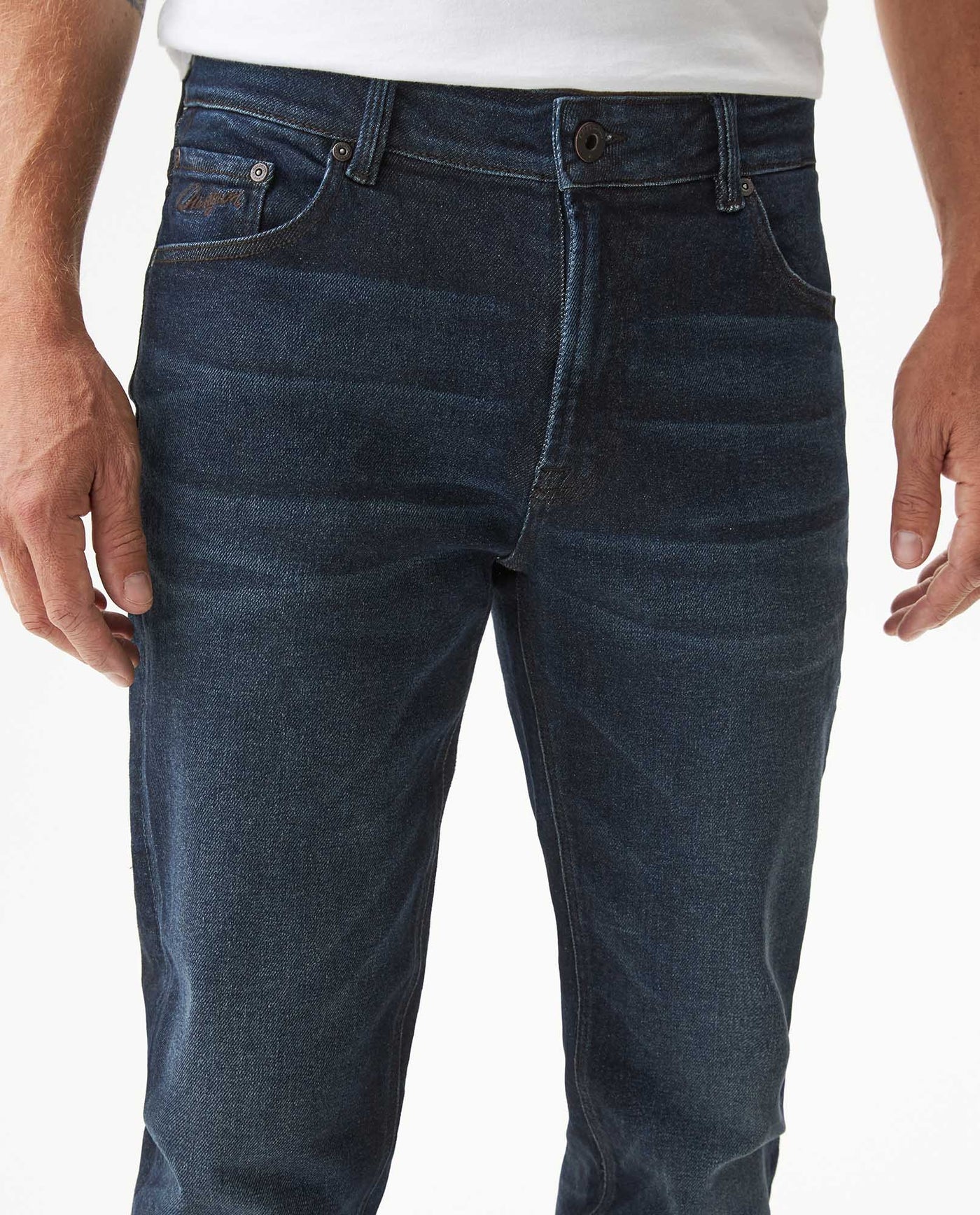 Men's Morrison Straight Ultra Dark Heritage Jeans in Recycled Cotton Blend, Celebration - 4
