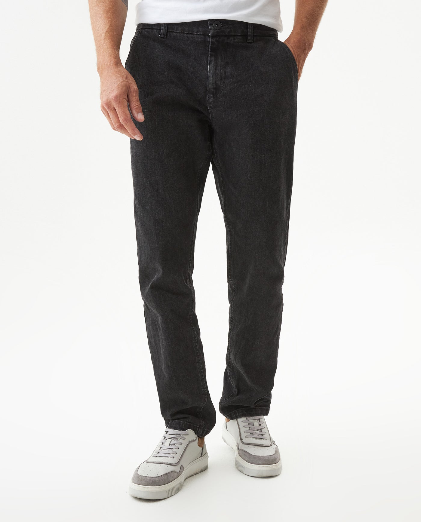 Men's Morrison Slim Fit Black Wash in Cotton Stretch Blend, Coordinates - 2